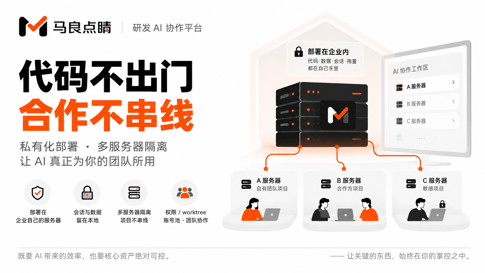 私有化部署加独立服务器:代码不出门,合作不串线